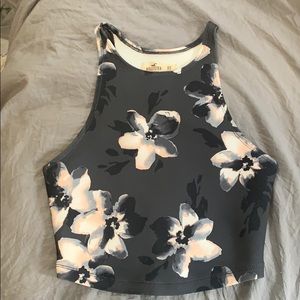 Flower halter crop top